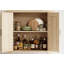 Armoire de rangement en rotin, armoire d'appoint avec porte et tablette
