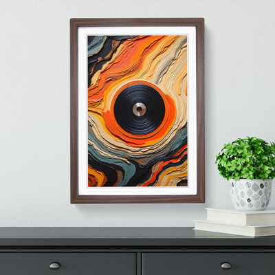 Vinyl Record Abstract Art - Framed Print