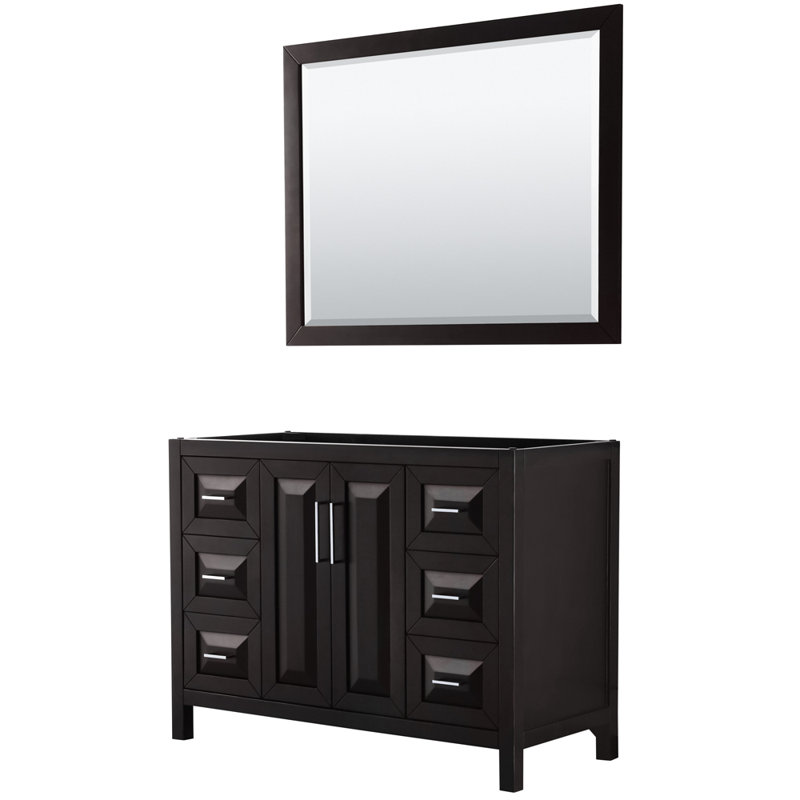Daria 48'' W Single Vanity, Dark Espresso, White Cultured Marble, Polished Chrome