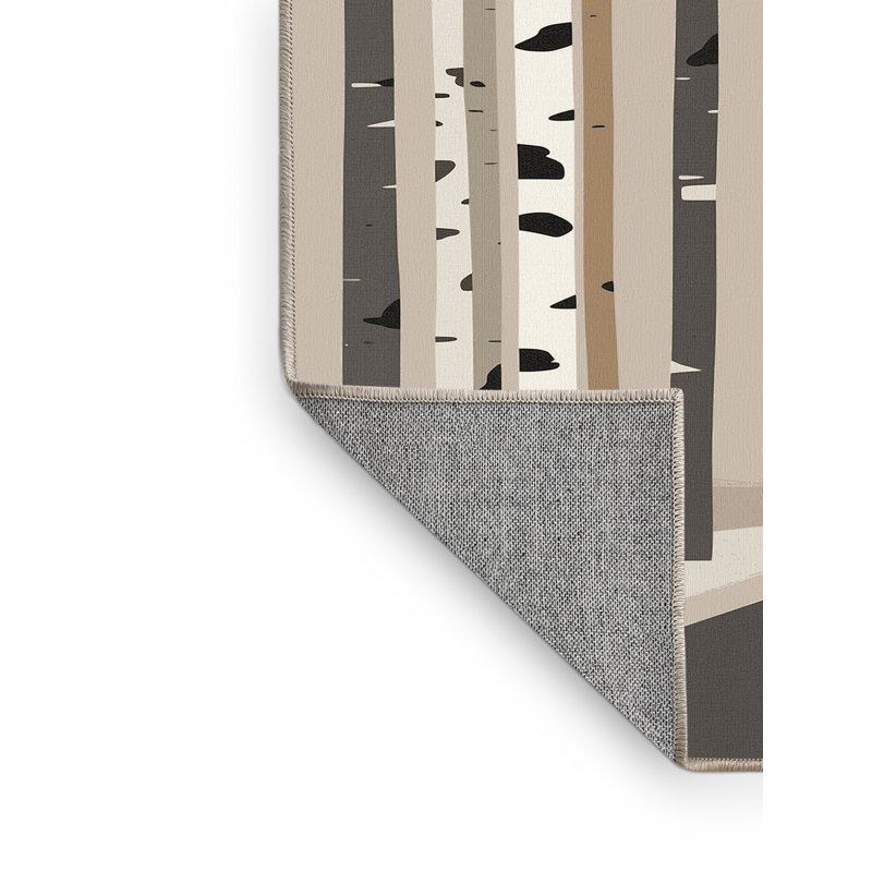 Tapis rayé beige lavable à la machine Ottavio, 3 x 5
