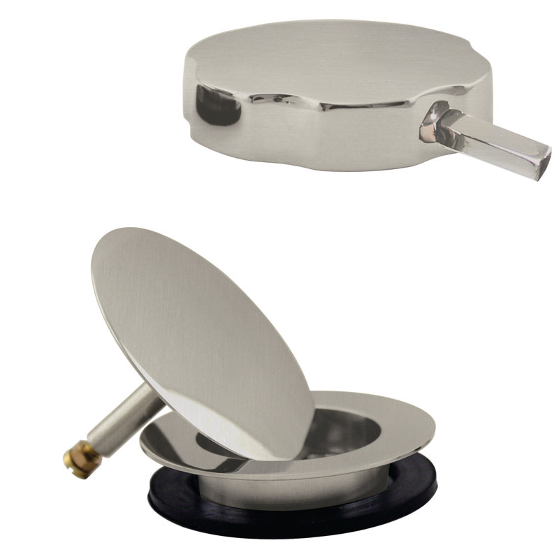 Garniture de remplacement à levier pour drain de baignoire à câble et ensemble de trop-plein, Nickel satiné