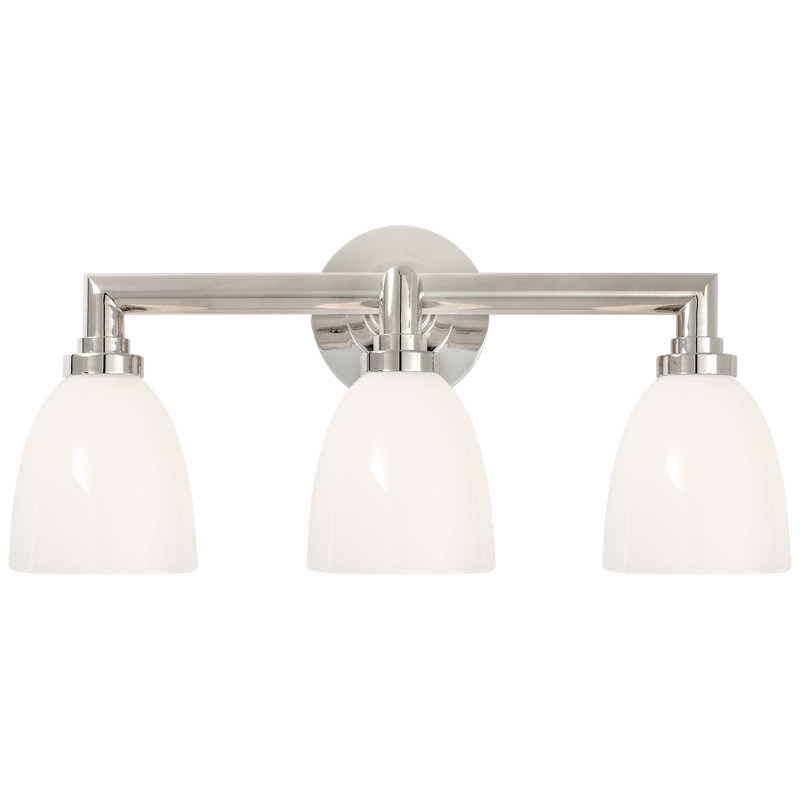 Chapman & Myers Wilton Triple Bath Light, Polished Nickel