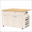 48.8" Rolling Kitchen Island with Drop Leaf Extension, Drawers, and Spice Rack – White-129895336