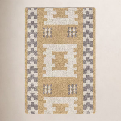 Elsey Hand-Tufted Geometric Wool Rug