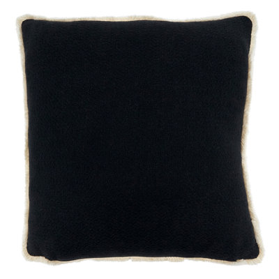 Noir Cotton 18" Throw Pillow Cover