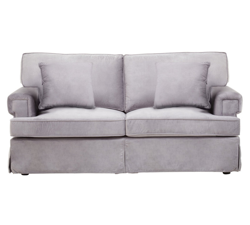 3 Seater Velvet Sofa, Grey
