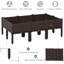 Juniper Set of 6 26L Garden Raised Bed, PP Elevated Planter Box, Brown