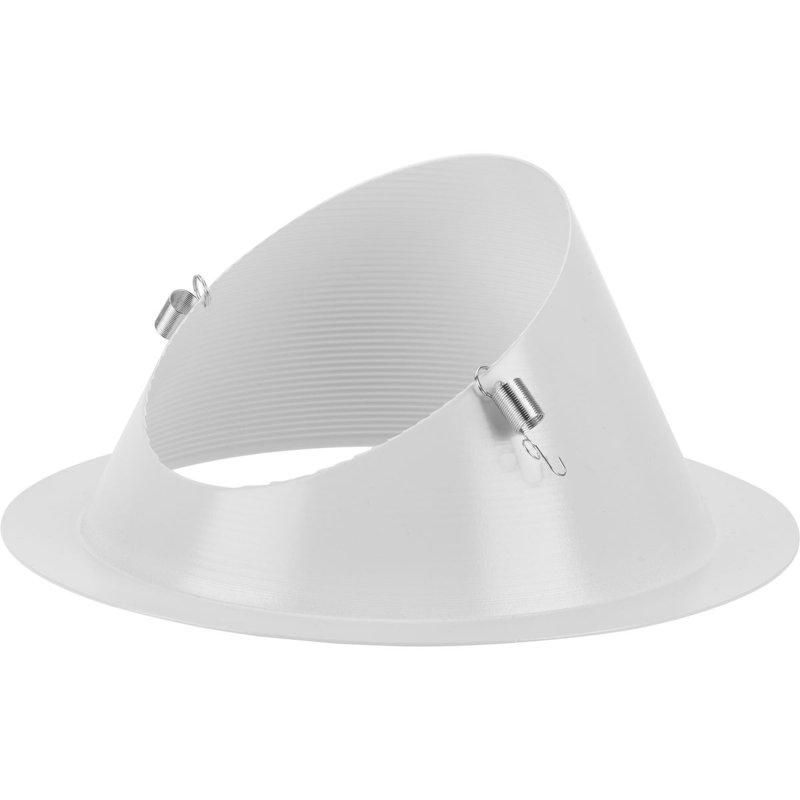 6" Satin White Aluminum Recessed Sloped Ceiling Trim