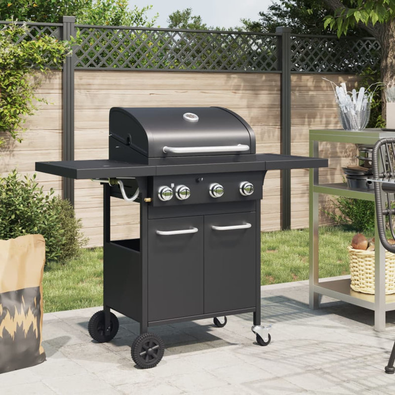Cesia Dakota Fields Single Burner Freestanding Natural Gas 0 BTU BTU Gas Grill with Side Burner