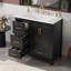 Meuble-lavabo 36 po avec lavabo, une armoire, quatre tiroirs à fermeture en douceur et poignées en métal noires-1793405409