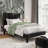 Modern Velvet Upholstered Platform Bed with Headboard, No Box Spring Needed-1133392924-1092655359
