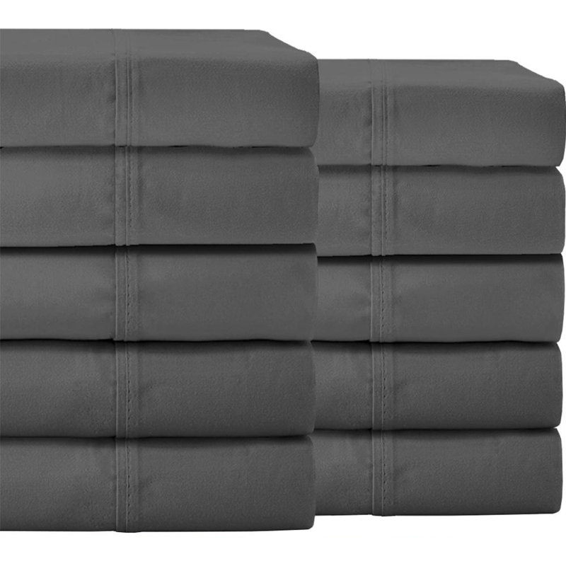 Microfiber Sheet Set, Gray, Cal.King Sheet Set +10 Fitted Sheet+20 Pillowcases