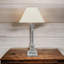 Forteau 45 Cream Wooden Table Lamp | Country Style Bedside Lamp with Washed Wood Base and Elegant Fabric Shade
