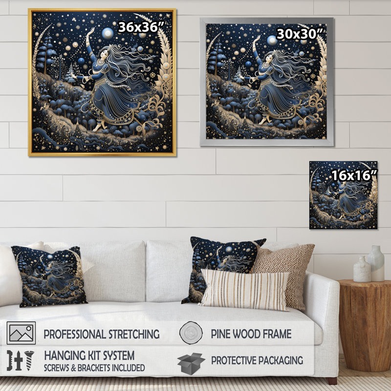 Hinduisim Cosmic Dance I - impression, Cadre photo argenté, H 30 po x l 30 po x P 1 po