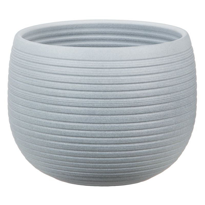 Übertopf Linara aus Keramik, 16.4 cm H x 21 cm B x 21 cm T, Umber