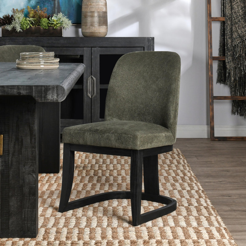 Jocelyn Upholstered Fabric Herb Green Dining Chair