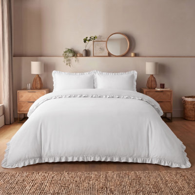 Silentnight Supersoft Duvet Cover Set Frill Edge