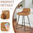Upholstered Counter Stool With Metal Frame-586539583-586539577