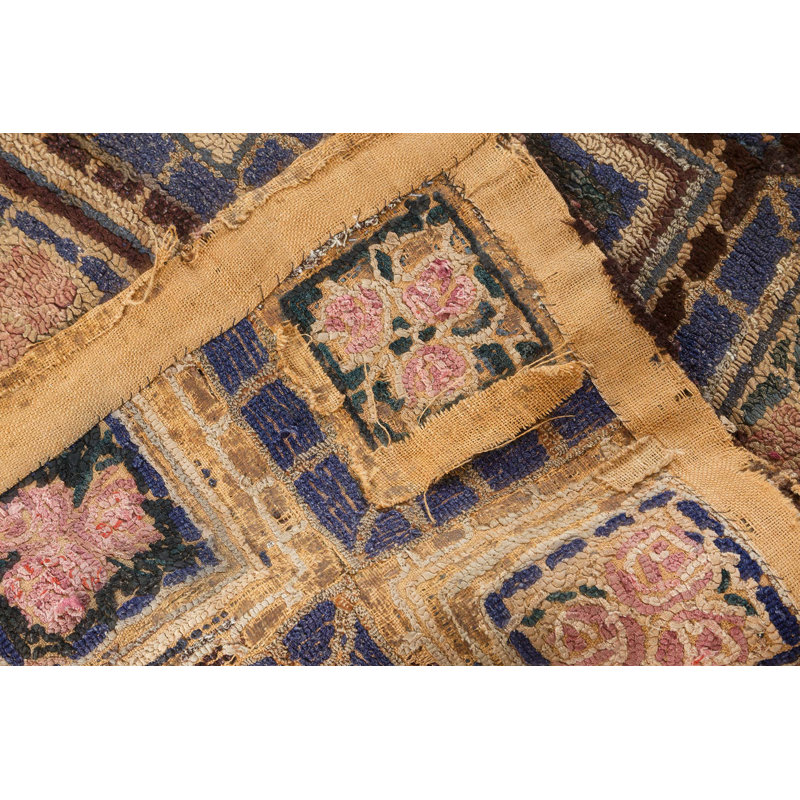 Tapis rose / mauve rétro 5 pi 10 po x 8 pi 7 po Vintage