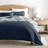 Becky Cameron Microfiber Reversible Quilt Set, Navy/White-558319258