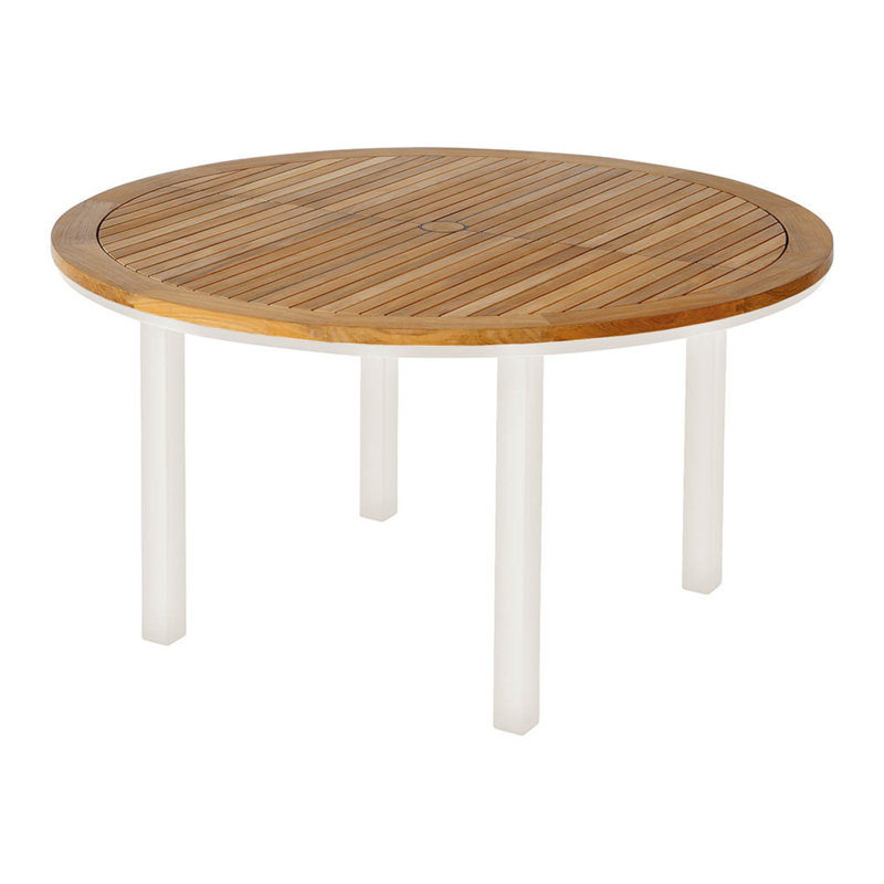 Aura Round Dining Table, Arctic White
