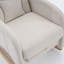 Chaise berçante en coton et lin avec repose-pieds réglable