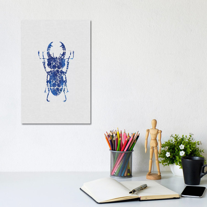 Blue Beetle III by Orara Studio - Wrapped Canvas Gallery-Wrapped Canvas Giclée, 20.32 cm H x 30.48 cm W