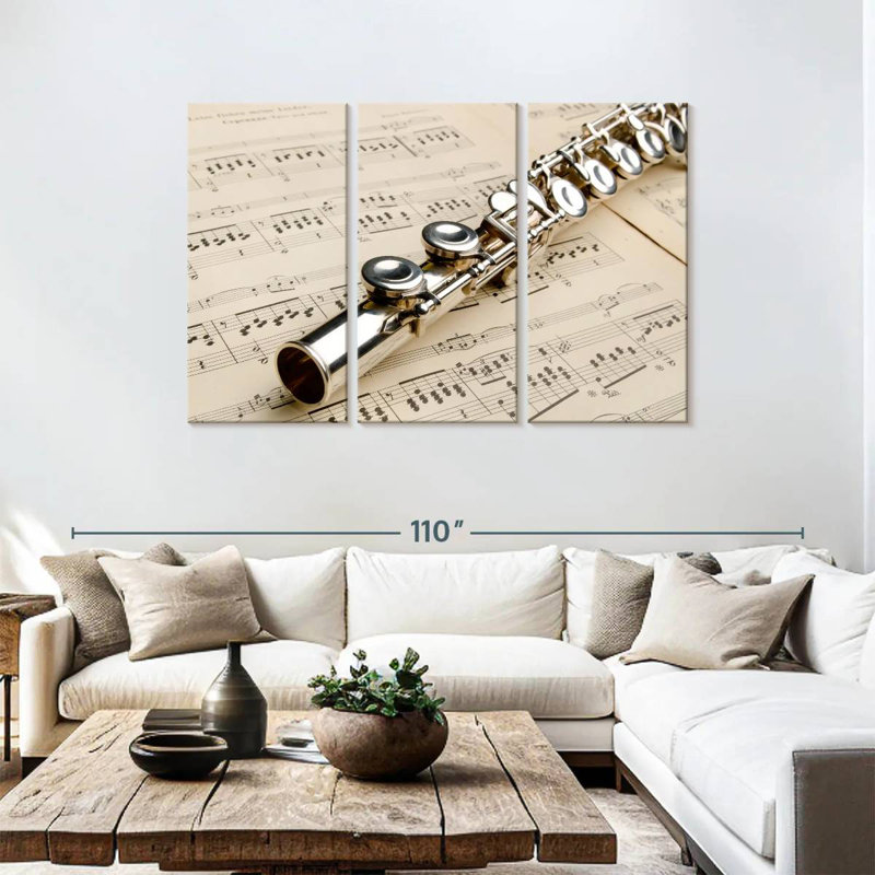 Abarca Sheet Music Flute, 48" H x 74" W