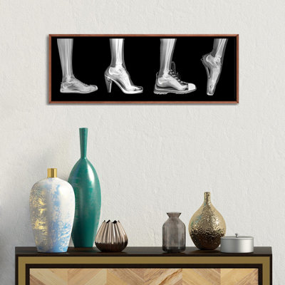 Différentes chaussures radiographiques - reproduction d'art murale - toile encadrée