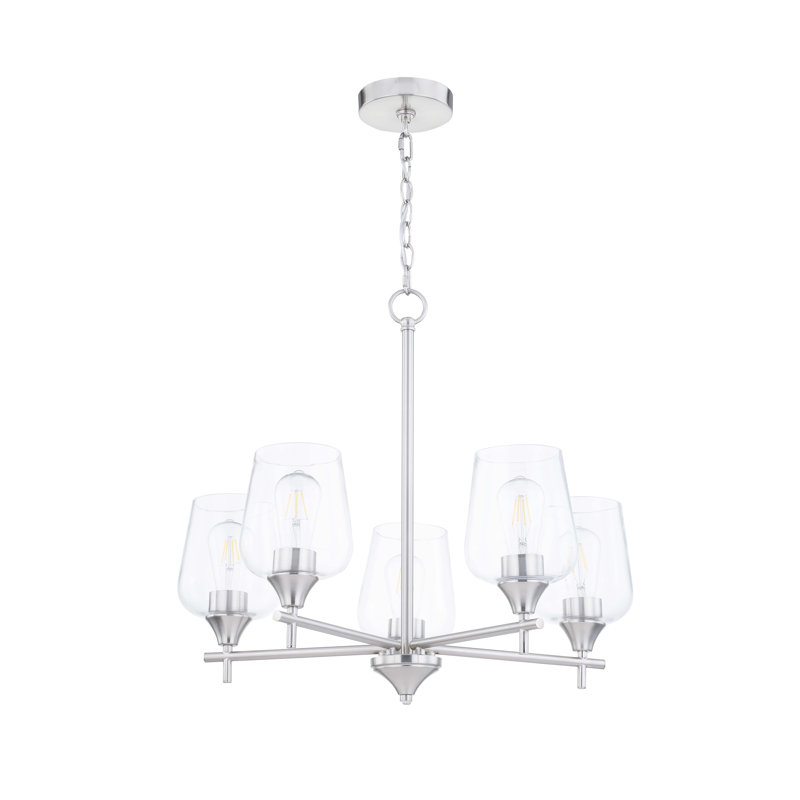 Meredith Chandelier, Brushed Nickel