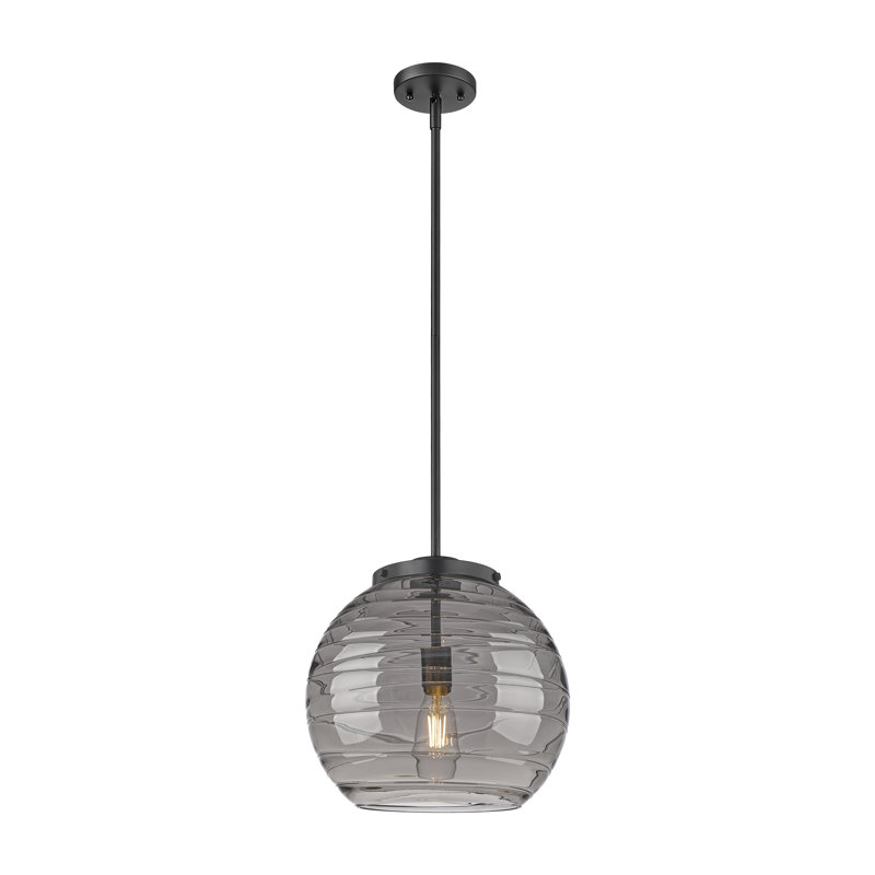 Luminaire suspendu 1 lumière Ellington, H 14,88 po x l 13,75 po x P 13,75 po, Noir mat