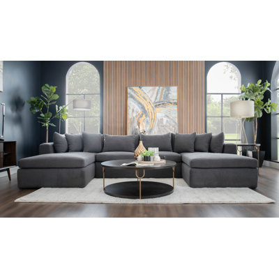 Teddy 140" 3 - Piece Upholstered Sectional