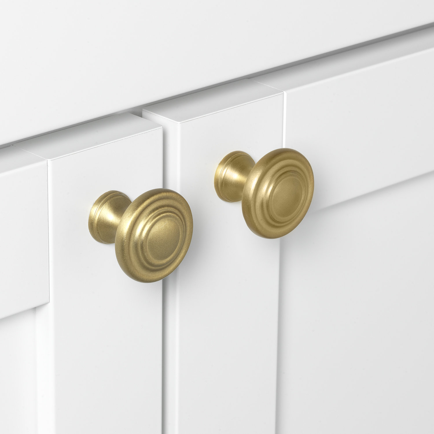 Classic Mushroom Cabinet Knob, Satin Gold