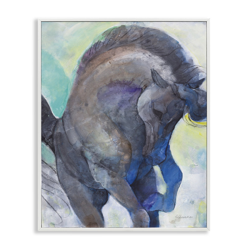 Estampe royale royale par estampe numérique par Albena Hristova, Giclée encadrée blanc bord de mer, H 30 po x l 24 po