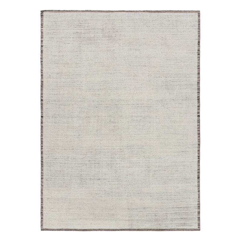 Rug & Kilim’S Contemporary Textural Rug In White Tones And Striae