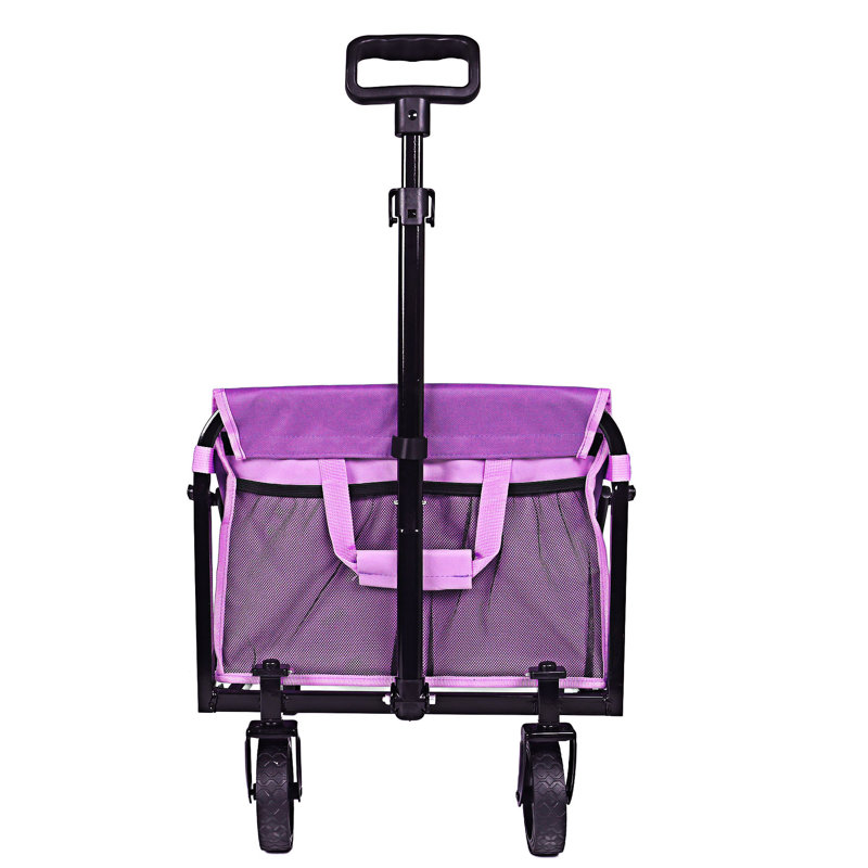Collapsible Foldable Wagon With Wheels, Purple