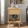 Deletha Rattan Side Table with USB Charging,LED Light & Storage