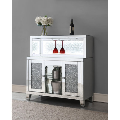 Armoire à vin avec miroir 2 portes