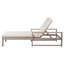 Chaise longue d'extérieur à 5 positions avec coussin et dossier réglable pour la cour, la piscine, la terrasse et la pelouse-180863338
