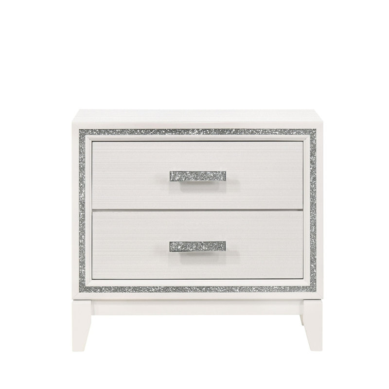 Table de chevet Modern Elegance, Blanc