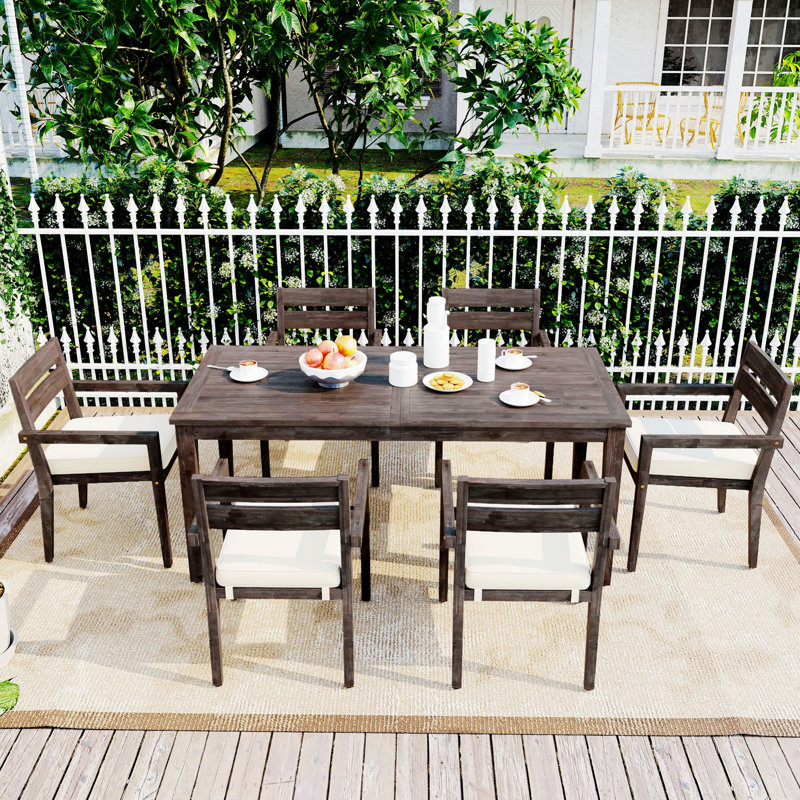 Patio Dining Set, Outdoor Dining Table And Chairs For Patio, Balcony And Backyard, Gray