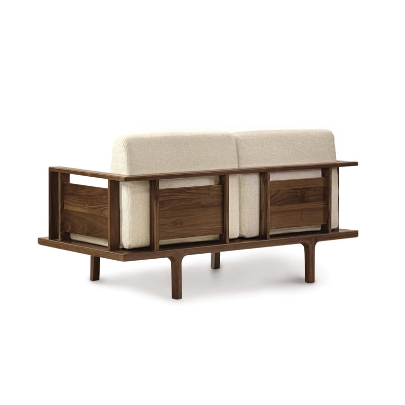 Sierra Loveseat, Onyx 100% Polyester, Walnut