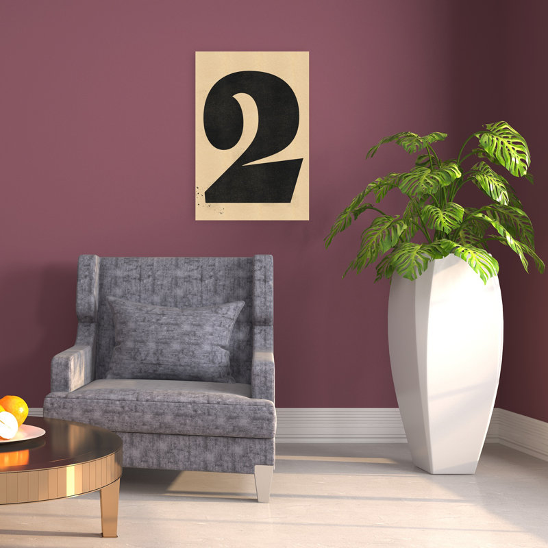 «Bold Number Two», art abstrait classique audacieux, 24" H x 16" W