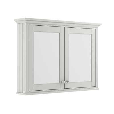 Old London Surface Framed Mirrored Bathroom Cabinets with Mirror and 1 Adjustable Shelves