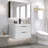 24" Wall Mount Single Bathroom Vanity Base Only, 2 Soft-close Drawers, Zinc Alloy Hardware-99358133