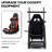 Anman Racing Simulator Cockpit Stand with Seat & TV Stand Fits Thrustmaster Logitech G923 G29 XBox, Not Include Steering wheel & Wheels & Pedals and Shifter Handbrake