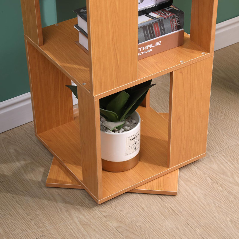 190cm H x 34cm W Corner Bookcase, Orange