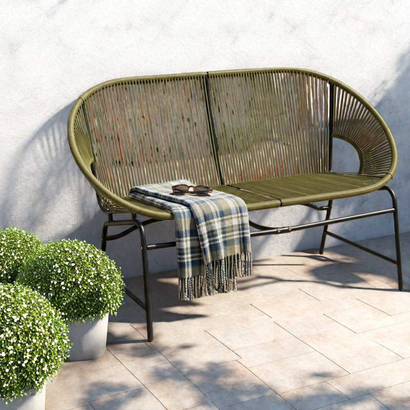 Spacious Patio Sofas, Pe Rattan Iron Frame, Modern Porch Balcony