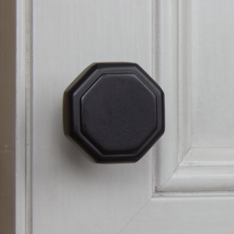 Bouton géométrique de longueur 1 1/8 po, Noir mat