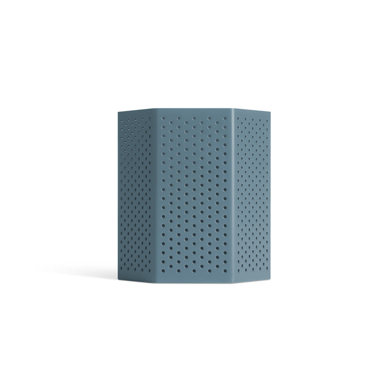 Wink Powder-coated Aluminum Tabletop Lantern, 6" H x 6" W x 5" D, Marine Blue